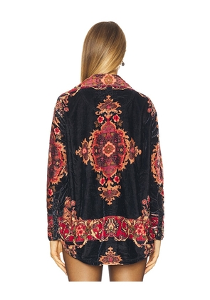Free People x We The Free One Night Velvet Top In Night Owl Combo in Black. Size M. Also in XS, S.