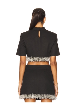 SIMKHAI Jalen Cropped Top in Black. Size 10. Also in 0, 2, 4, 6, 00.