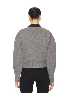 SIMKHAI Zofia Zipper Cardigan in Grey. Size M. Also in S, L.