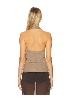 Geel Marcelo Halter in Taupe. Size M. Also in L, XL.