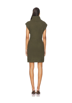 SIMKHAI Albanie Mini Dress in Olive. Size M. Also in XS, S, L.