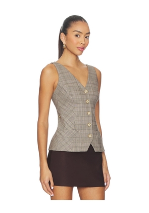 Good American Plaid Vest in Grey. Size M. Also in XS, S.