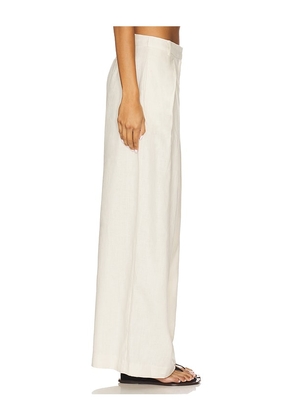 FAITHFULL Sofia Trouser in Ivory. Size M. Also in S, XS, L.