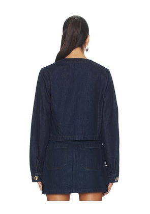 Favorite Daughter Denim Emily Jacket in Blue. Size M. Also in S, L.