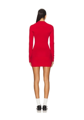 Frankies Bikinis Jade Cloud Knit Mini Dress in Red. Size S. Also in XXS, M.