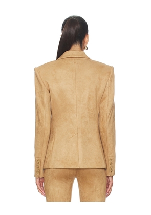 Generation Love Arielle Faux Suede Blazer in Beige. Size S. Also in XS, M.