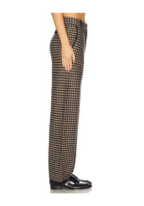Guest In Residence Houndstooth Tailored Trouser in Black. Size XL. Also in XS, S, M, L.