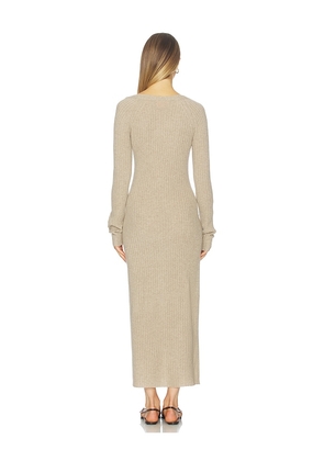 Guest In Residence Wide Rib Dress in Taupe. Size XL. Also in L.
