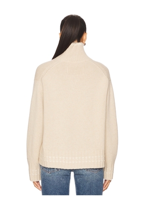Guest In Residence Cropped Rib Turtleneck in Beige. Size M. Also in S, XS, XL.