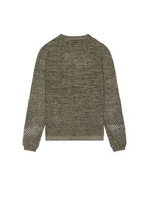 ISA BOULDER Solid Crochet Crewneck Sweater in Grey. Size M. Also in S, L, XL/1X.