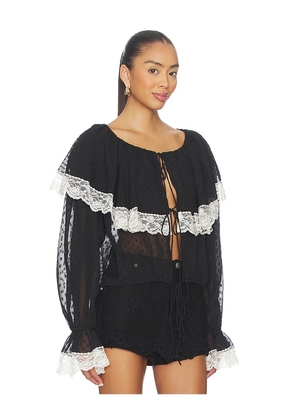 For Love & Lemons June Top in Black. Size S. Also in XL.