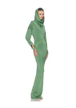 Helsa Emmalynn Cowl Shine Gown in Sage. Size XS. Also in S, L.