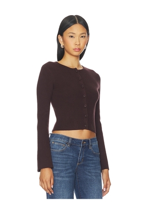 Good American Bell Sleeve Knit Cardigan in Brown. Size M. Also in S, L, XL/1X, XXL/2X, XXXL/3X.
