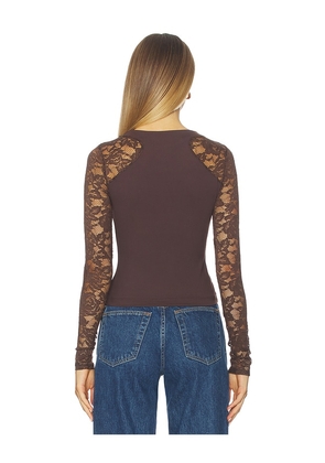 Free People x Intimately FP No Excuses Long Sleeve In Hot Fudge in Brown. Size S. Also in XS, XL.