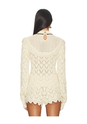 For Love & Lemons Lelia Top in Cream. Size M. Also in S, XS, L.