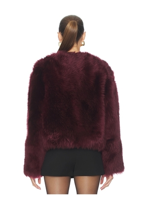 SIMKHAI Natasha Short Jacket in Red. Size S. Also in M, XS.