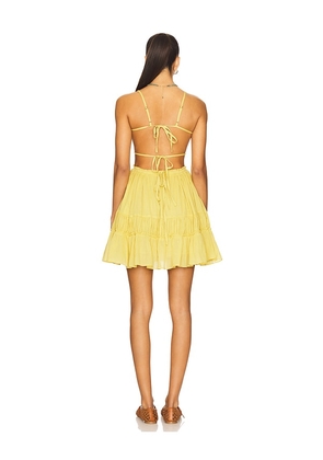 Free People x free-est Taking Sides Mini Dress In Silent Lime in Lemon. Size M. Also in XS, S, L, XL.