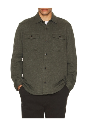 Faherty Inlet Knit Cpo Shirt in Olive. Size M. Also in S, L.
