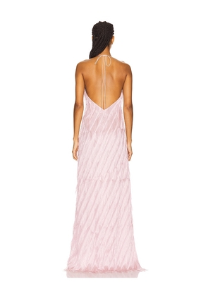 For Love & Lemons Heidi Fringe Maxi Dress in Pink. Size S. Also in L.