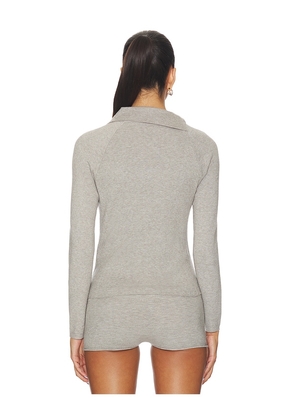 ISA BOULDER Tartan Asymmetric Top in Grey. Size M. Also in XS, S, L, XL.