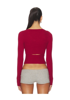 ISA BOULDER Argyle Open Top in Red. Size XL. Also in XS, S, M, L.