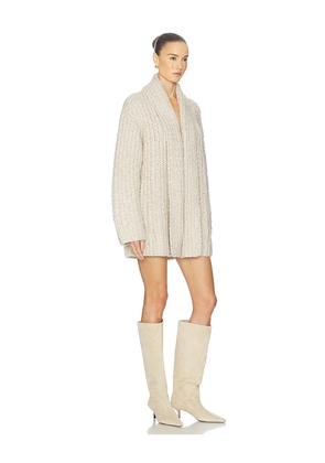 Helsa Joanie Hand Knit Cardigan in Beige. Size M. Also in XXS, S, L.