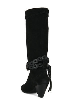 Free People Bridget Belt Slouch Boot in Black. Size 7. Also in 6.5, 8, 9.5.