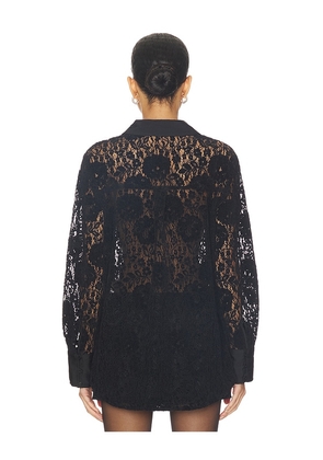 Free People Faith Button Down in Black. Size M. Also in XS, S.