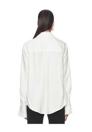Free People Mary Lou Silky Shirt in Ivory. Size M. Also in XS, S, L, XL.