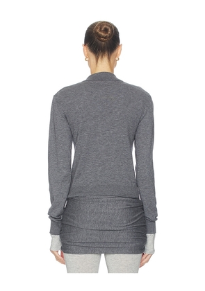 Helsa Kerstin Knit Cardigan in Grey. Size M. Also in XS, S, L, XL.