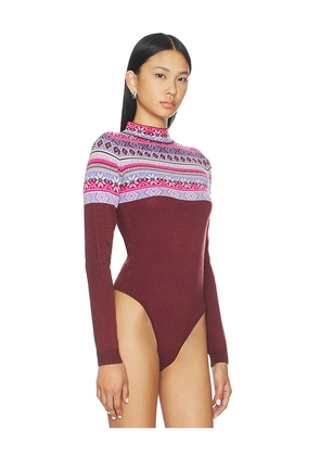 Free People Winter Warmer Bodysuit in Cognac. Size M. Also in XS, S, L, XL.