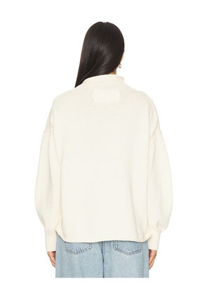 Free People x We The Free Torres Roll Neck Sweater In Sugar Swizzle in Ivory. Size M. Also in XS, L, XL.