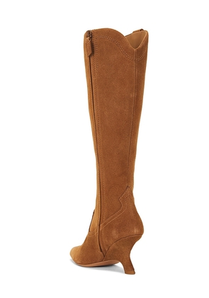 SIMKHAI Shadow Western Boot in Brown. Size 37. Also in 36, 38.