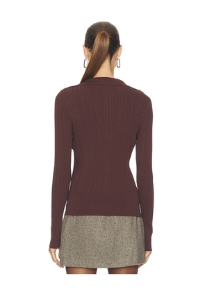 Generation Love Anira Rib Top in Brown. Size L. Also in M, XL.