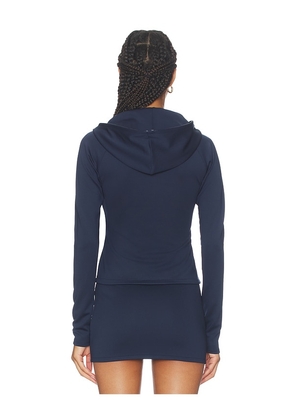 Jade Cropper Hooded Top in Navy. Size 36. Also in 34, 38, 40.