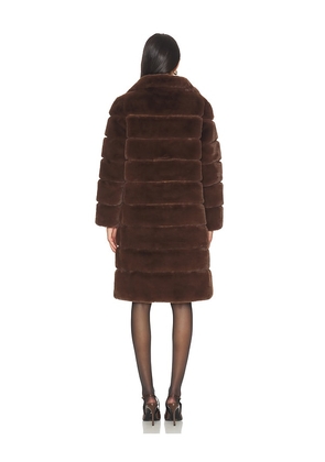 Generation Love Christie Faux Fur Coat in Brown. Size M. Also in XS, S, L, XL.