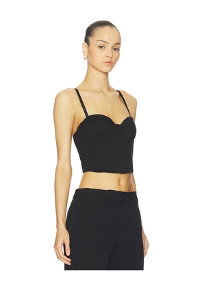 fleur du mal Terry Cropped Hamptons Top in Black. Size M. Also in S.