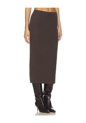 Good American Matte Jersey Midi Pencil Skirt in Brown. Size M. Also in XS, S, L, XXXXL/4X.