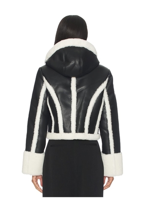 fleur du mal Leather & Fur Collar Jacket in Black. Size 2. Also in 0.