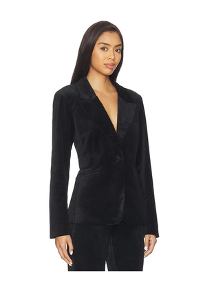 Good American Velvet Sculpted Blazer in Black. Size S. Also in M, XXXXL/4X.