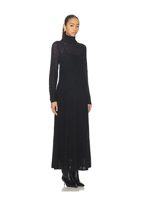 HATCH The Luella Knit Pointelle Dress in Black. Size 3. Also in 0, 4.