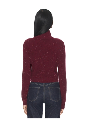 FRAME Cashmere Fleck Turtleneck in Burgundy. Size M. Also in L, XL.