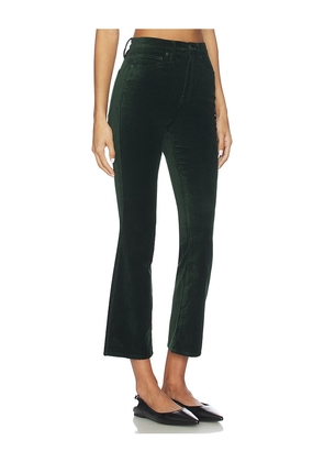 Good American Velvet Good High Rise Kick Flare Pants in Dark Green. Size 8. Also in 0, 10, 18, 2, 20, 22, 24.