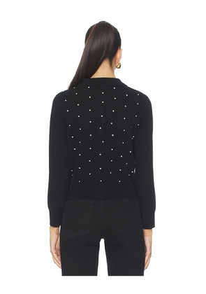 FRAME Rhinestone Cardi in Black. Size M. Also in XS, L.