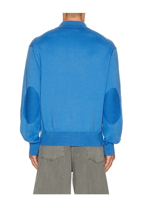 Guest In Residence Allday Cotton Cashmere Polo in Blue. Size L. Also in XXL/2X.