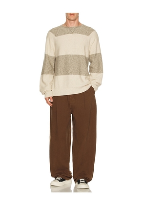 Guest In Residence Striped Island Rollneck in Brown. Size L. Also in S, M, XL/1X.