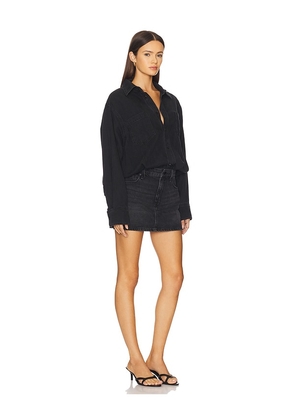 Good American Denim Shirt Dress in Black. Size M. Also in XS, S.