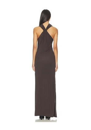 Helmut Lang Sleeveless Wind Maxi Dress in Brown. Size S. Also in XS, M.