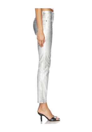 Free People x We The Free Oracle Metallic Pant In Divine in Metallic Silver. Size 25. Also in 24, 26, 27, 28, 29, 30, 31, 32.