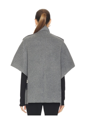 SIMKHAI Jones Cape Jacket in Grey. Size M. Also in L, S, XS.